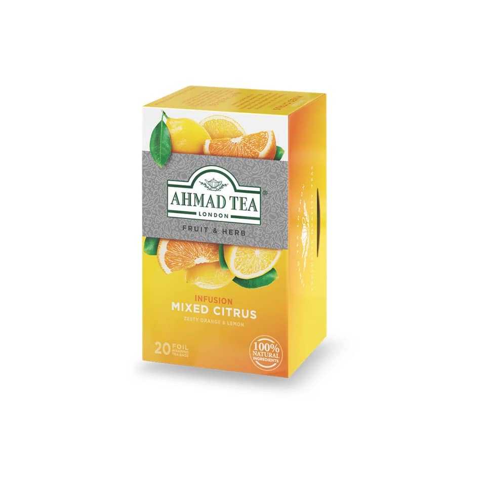 Ahmad Tea | Fruit & Herbs Infusion Mixed Citrus 20 Foil Tea Bags