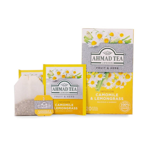 Ahmad Tea | Fruit & Herbs Infusion Camomile & Lemongrass 20 Foil Teabags