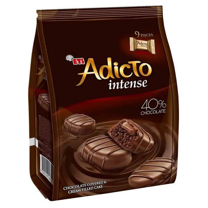 Eti | Adicto 40%Chocolate Coverd & Cream Filled Cake 144g