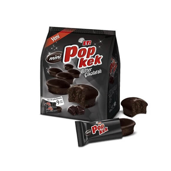 Eti Mini Pop Kek Bitter Cikolata 9Pieces 162g