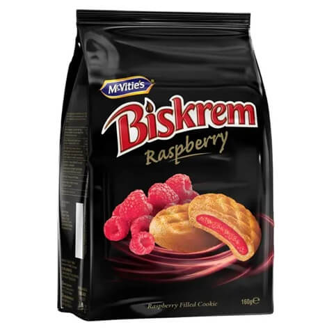 Mcvities Biskrem Raspberry Cream Filled Cookie 5.6oz(160g)