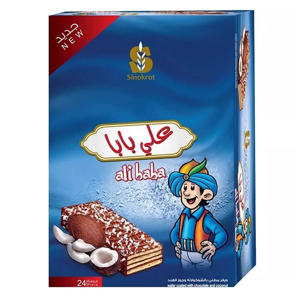 Ali Baba | Wafer Coated With Chocolate & Coconut 24Pieces 21.16(600g)