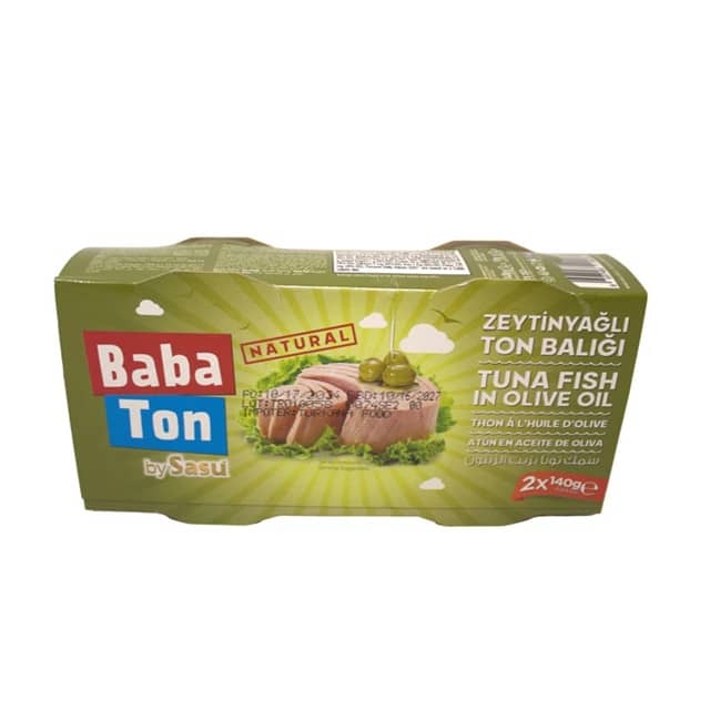 Sasu |Baba Ton Tuna Fish In Olive Oil 2x140g