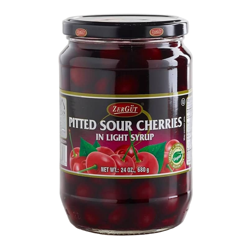 ZERGUT PITTED SOUR CHERRIES 24oz.700g