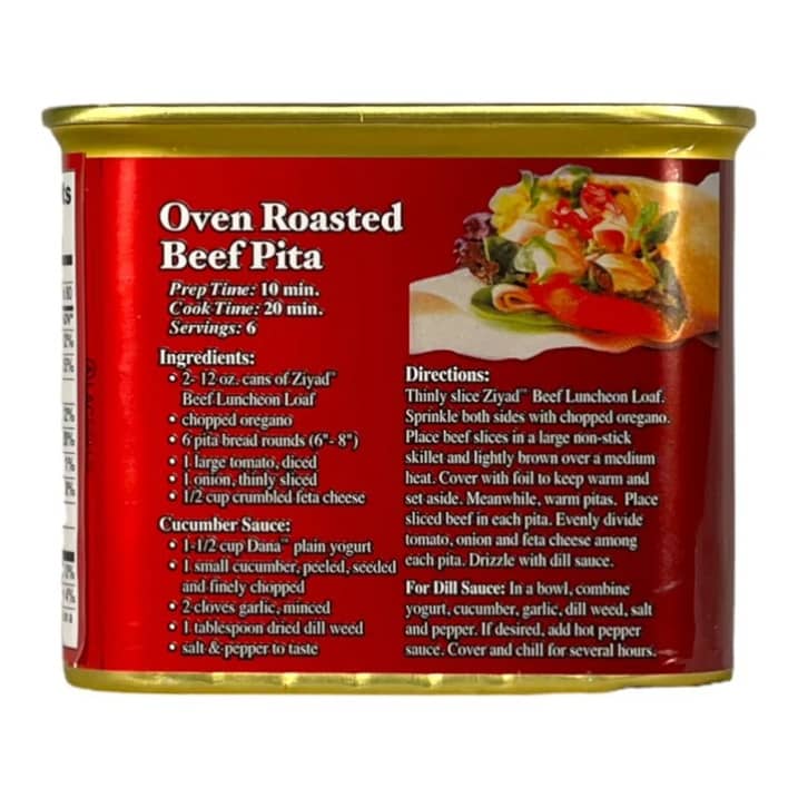 ZIYAD PREMIUM LUNCHEON LOAF MADE WITH BEEF 340g