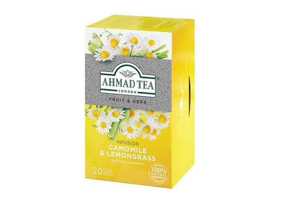 Ahmad Tea | Fruit & Herbs Infusion Camomile & Lemongrass 20 Foil Teabags