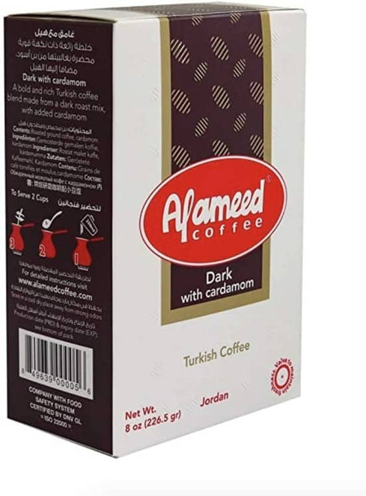 ALAMEED DARK Without Cardamom Turkish COFFEE 8OZ