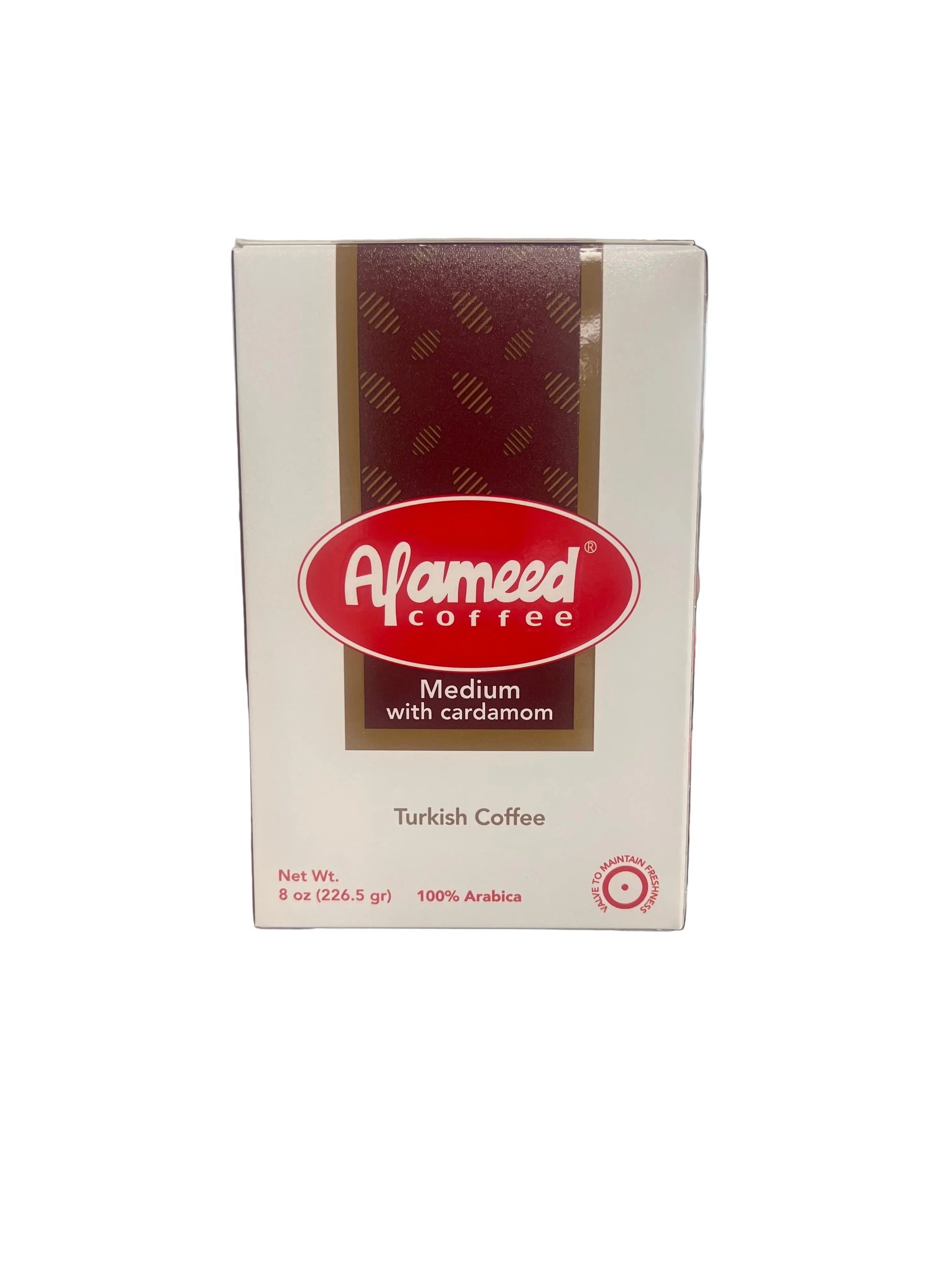 Alameed Medium Turkish Coffee With Cardamom 8oz.(226.5gr)