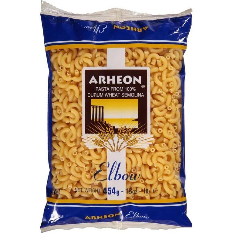 Arheon Elbow Pasta From 100% Durum Wheat Semolina 16oz(454g)