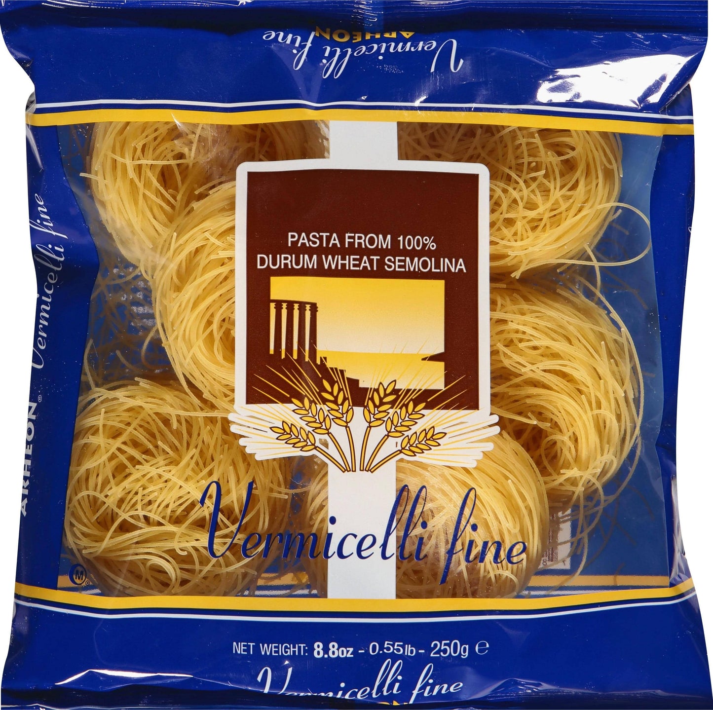 Arheon Vermicelli Fine Pasta From 100% Durum Wheat Semolina 8.8oz(250g)