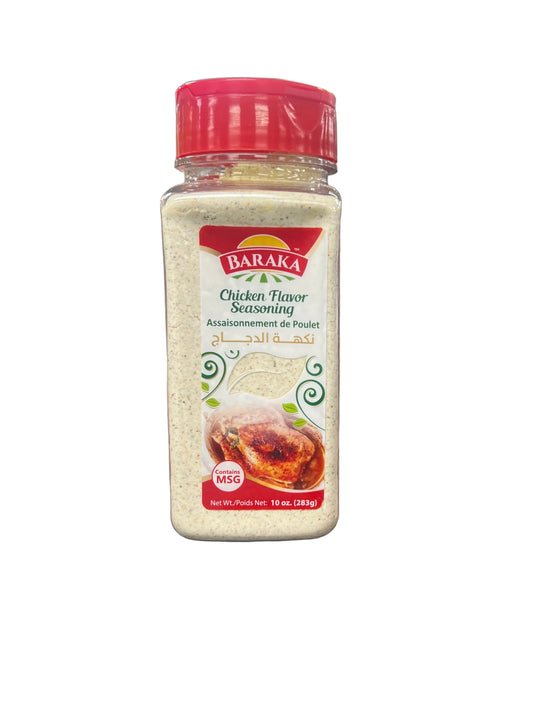 Hand holding a Baraka olive oil product in a grocery store aisle