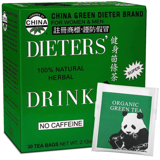 Dieter  China Organic Green Tea 100% Natural Herbal Drink No Caffeine 2.12 OZ