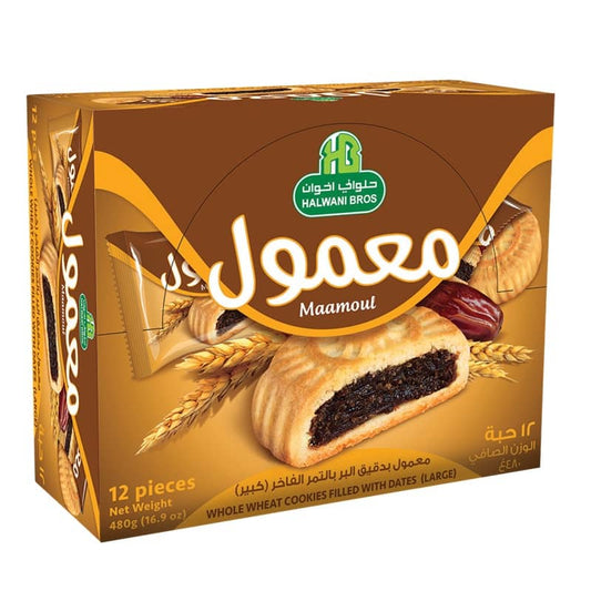 Halwani Maamoul Whole Whet Cookies Filled With Dates 16.9oz(480g)