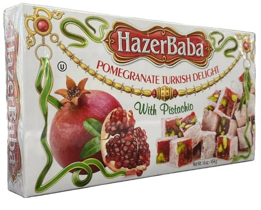 Hazer Baba Pomegranate Turkish Delight With Pistachio 16.OZ(454g)