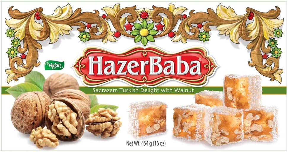 Hazer Baba Sadrazam Turkish Delight With Walnut 16.OZ(454g)