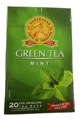 Horse Head Mint Green Tea 20 Teabags