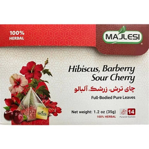 Majlesi Herbal Tea With Hibiscus ,Barberry & Sour Cherry 14Bags 1.2oz(35g)