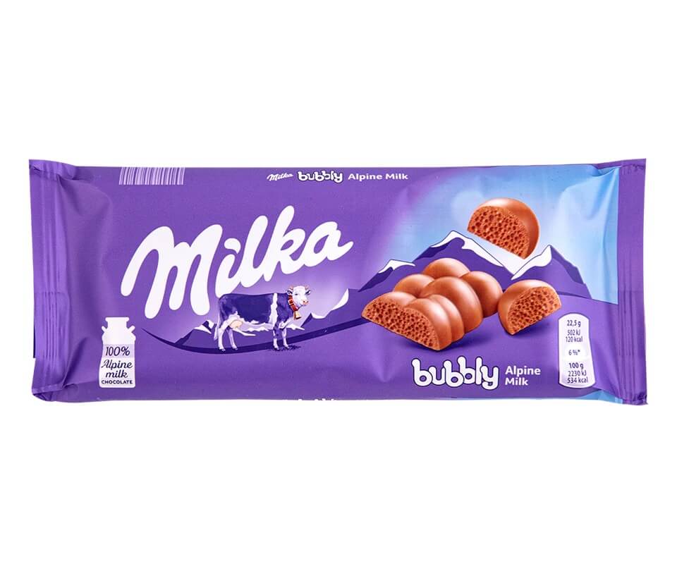 Milka Chocolate Bubbly Bar With Milk 3.2oz(90g)