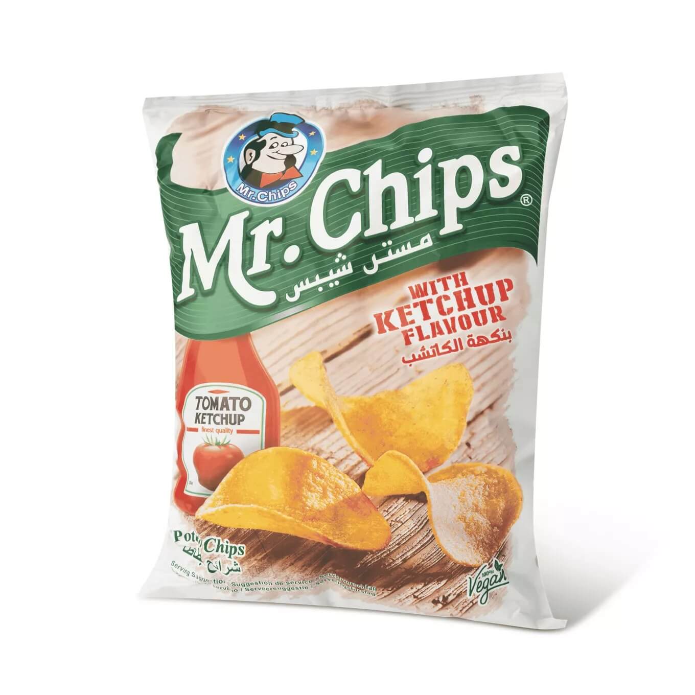 Mr.Chips Potato Chips With Ketchup Flavor 2.64oz(75g)