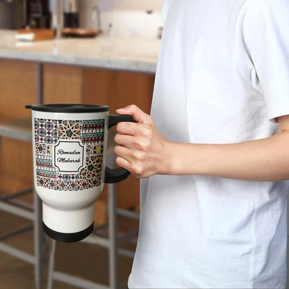 Ramadan Mubarak Mosaic Travel Mug 
