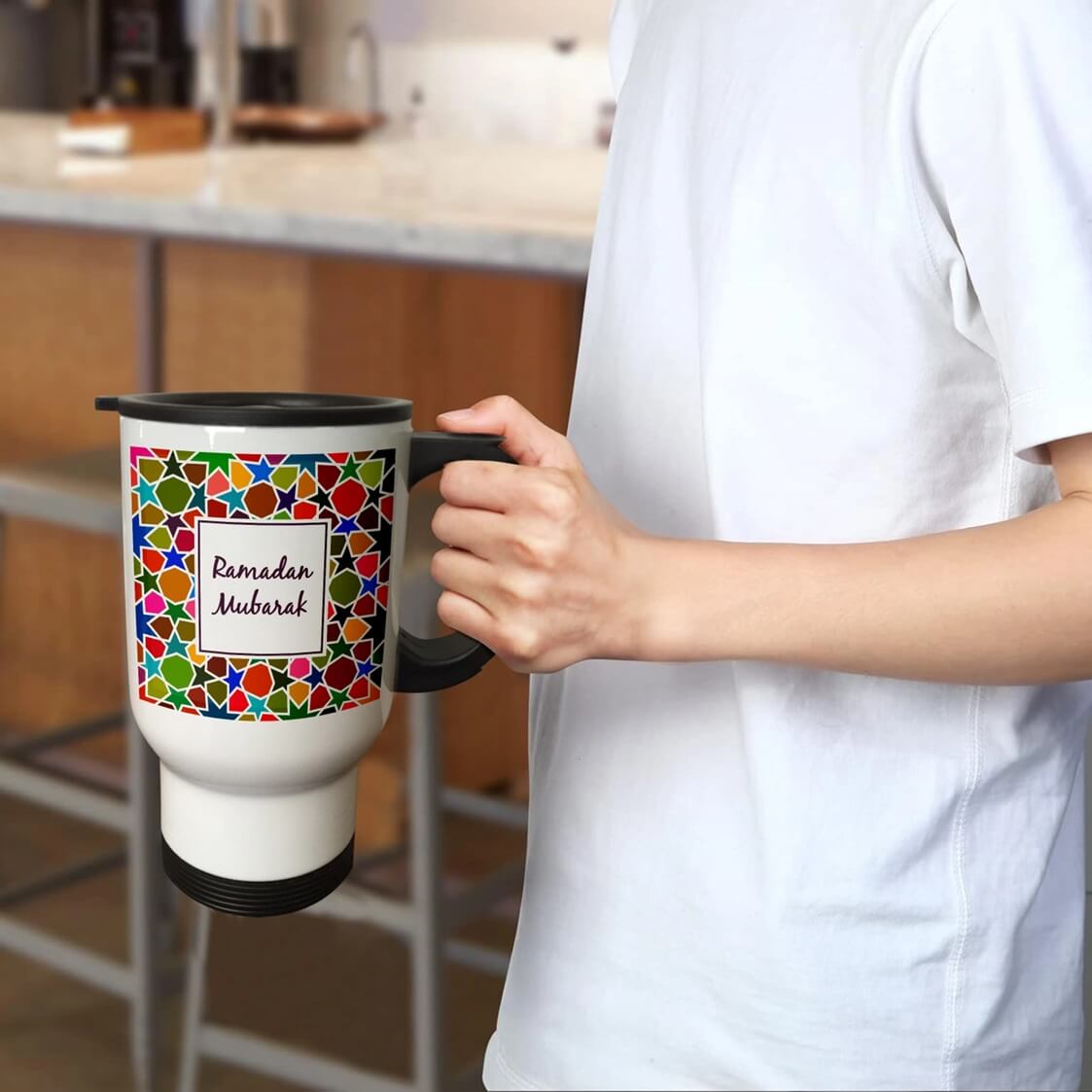 Ramadan Mubarak Star Mosaic Mug 14OZ