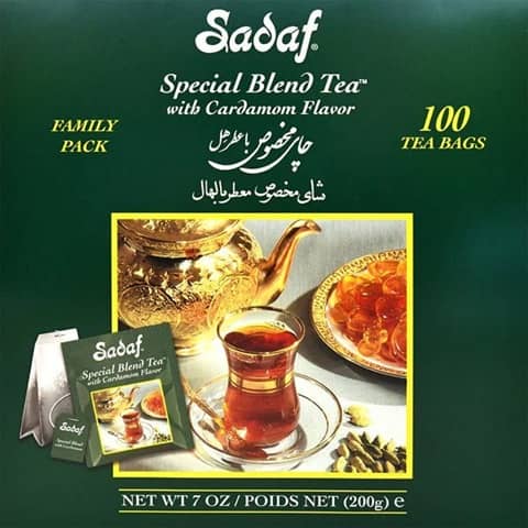 Sadaf Special Blend Tea With Cardamom Flavor 100Teabags 7oz(200) 