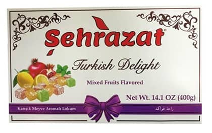  Sehrazat Turkish Delight Mixed Fruits Flavored 14.1oz (400g)