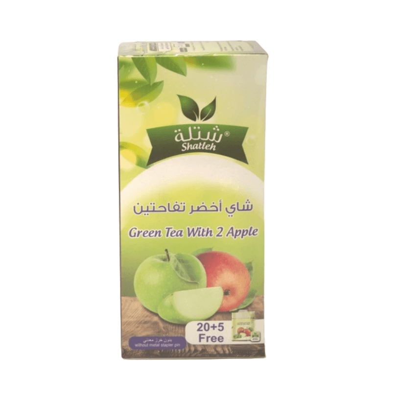 Shatleh Green Tea With 2 Apple 25Bags x 12g