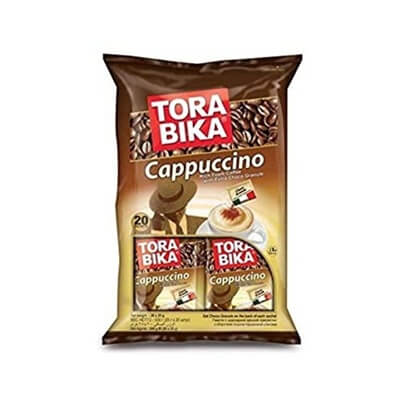 Tora Bika | Cappuccino Rich Foam Coffee With Extra Choco Granule 20 sachets