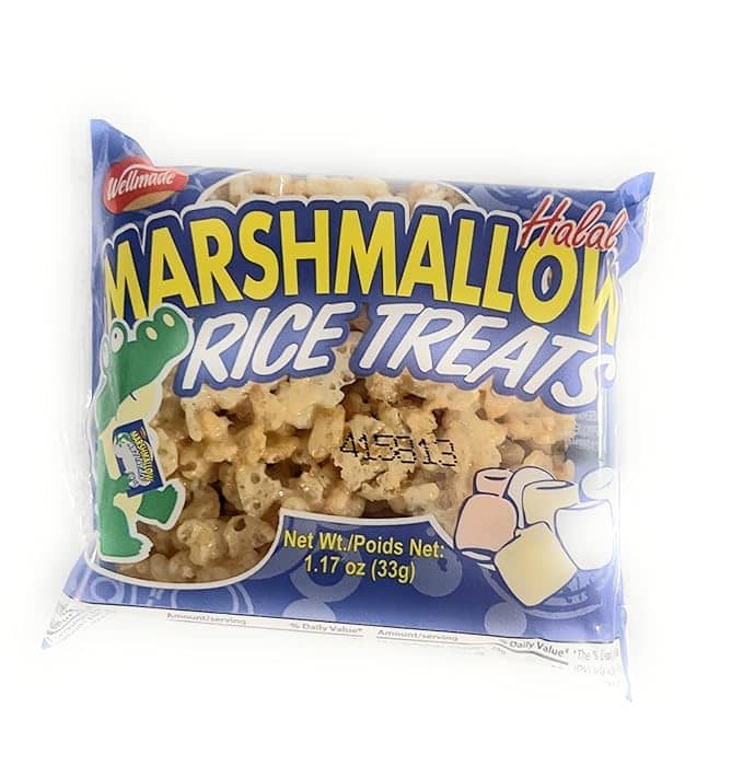 Wellmade Halal Marshmallow Rice Treats 1.17OZ  33g