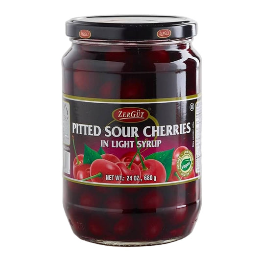 ZERGUT PITTED SOUR CHERRIES 24oz.700g